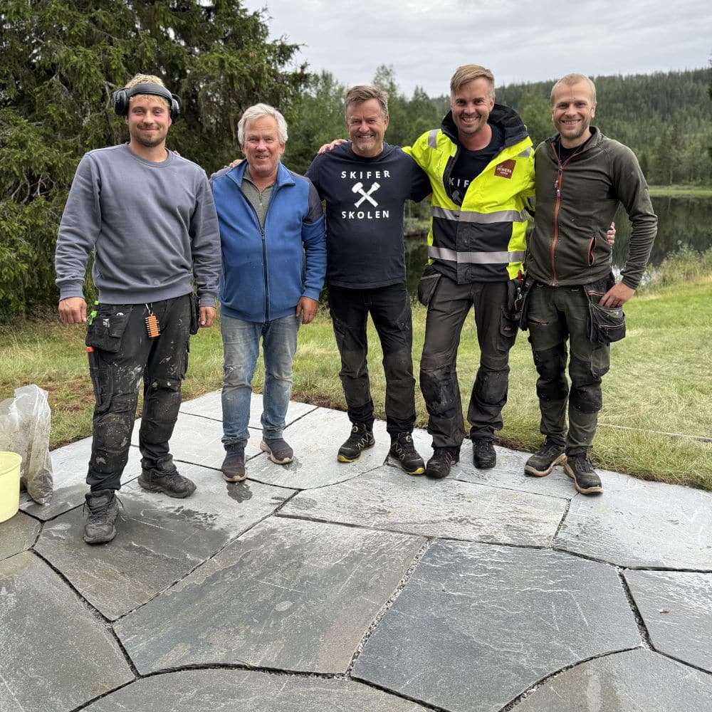 Stoneart og Minera skifer var med på leggingen